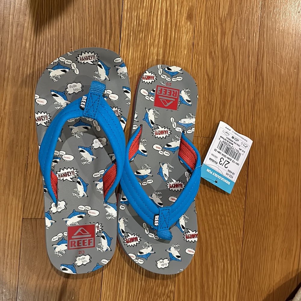 Reef Kids Sandals ~ Ahi Nom Nom, size:  2/3